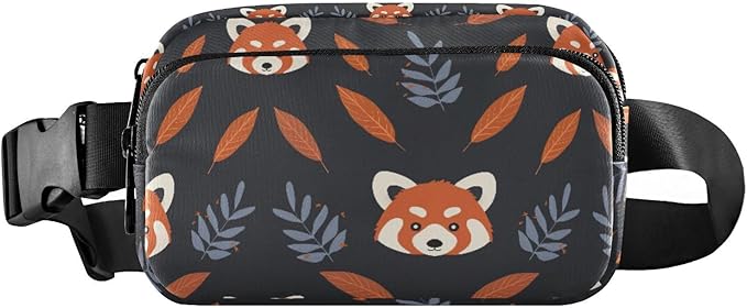 Kawaii Red Panda Fanny Pack for Women Men Water Resistant Fashion Waist Packs with Adjustable Strap Belt Bag for Travel Workout Jogging Hiking 21219400