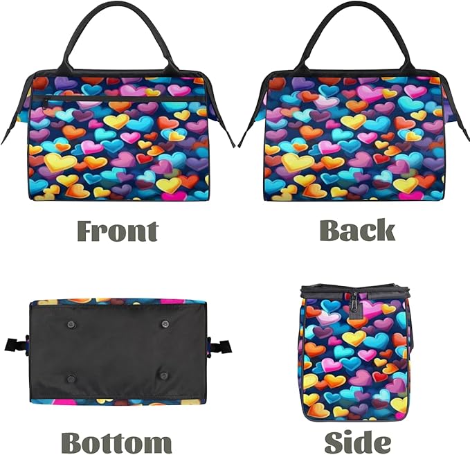 Romantic Love Overnight Weekender Bag for Women Men Travel Duffel Bags Waterproof Luggage Carry on Sports Yoga Gym Bag