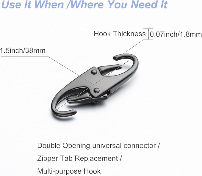 Zpsolution Zipper Clips Anti Theft - Securing Pulls Closed - Zipper Locks Anti Theft (4 Gold)