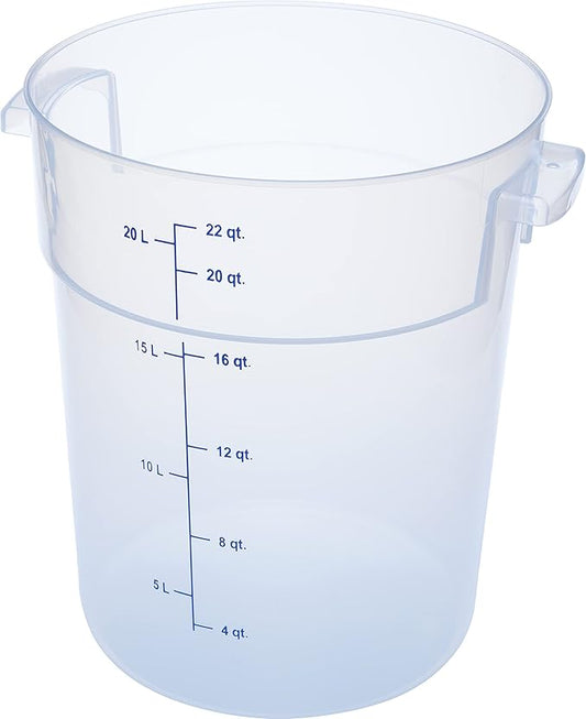 Carlisle FoodService Products None Container, 22 Quart (Pack of 6), Clear