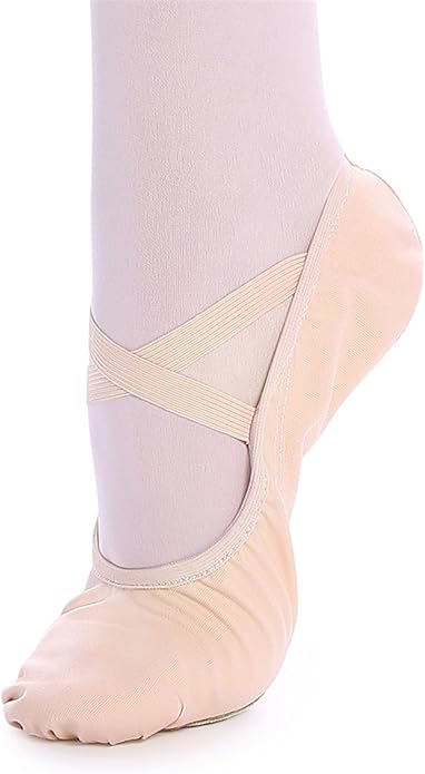 TXJ Sports Ballet Shoes for Women Girls, Women's Ballet Slipper Canvas Dance Shoes Split Sole Yoga Dance Flats