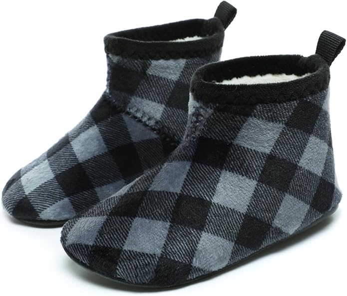 ditont Toddler Slippers Non-Slip Lightweight Comfortable Kids Indoor Grip House Home Shoes for Boys Girl