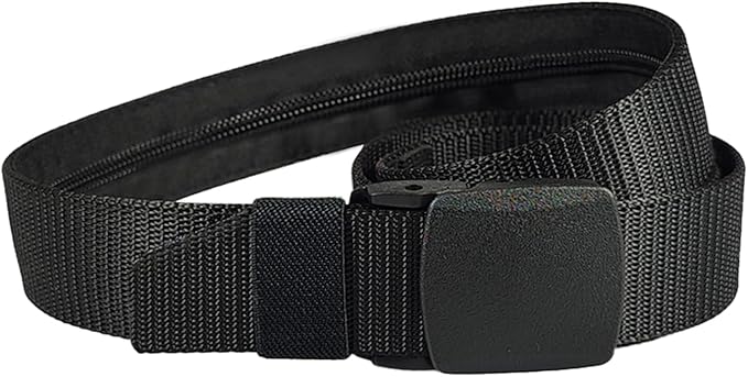 Money Waist Belt, Hidden Travel Pouch, Security Wallet with Blocking, Adjustable Strap for Documents Currency Tickets, Travel Gear, Anti Theft Belt for International Trips