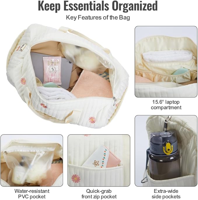 Women’s Travel Duffel Bag – Large Weekender & Overnight Travel Bag with Wet Pocket, Carry-On Friendly, Ideal as Hospital or Maternity Bag for Labor and Delivery