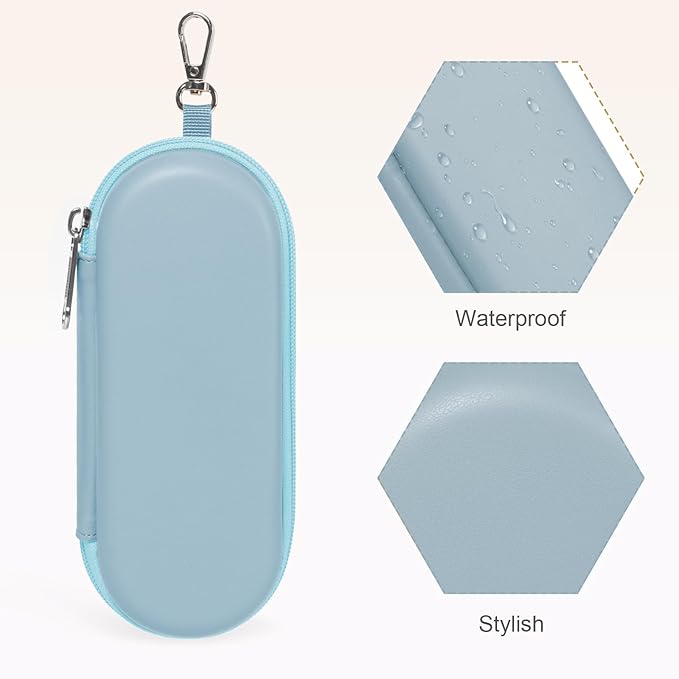 Double Eyeglasses Case, Dual Glasses Sunglasses Organizer with Zipper Closure, Eyewear Storage Box for Men Women Travel