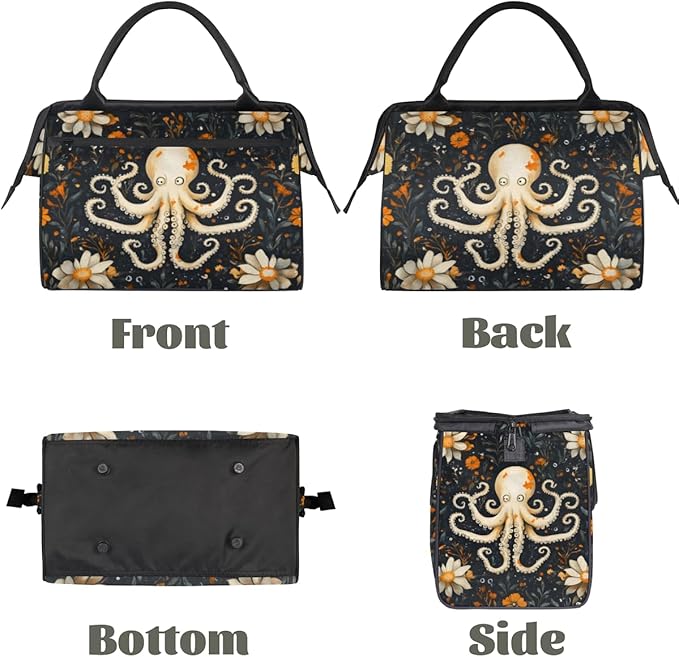 Octopus Theme Overnight Weekender Bag for Women Men Travel Duffel Bags Waterproof Luggage Carry on Sports Yoga Gym Bag