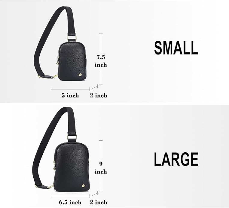 INICAT Anti Theft Crossbody Bag for Women, Small RFID Blocking Sling Purse with Zipper Lock for Travel, Vegan Leather