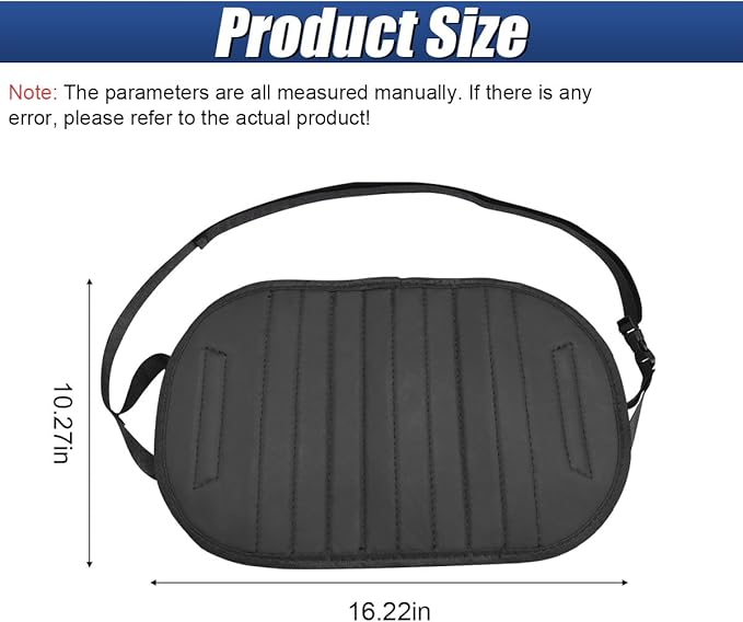 YoRise Car Seat Foot Rest for Adult, Auto Rear Seat Hanging Supportive Foot Hammock with Adjustable Strap, Portable Vehicle Footrest Pad for Air Travel, Office Use, and Car Trips (Black)