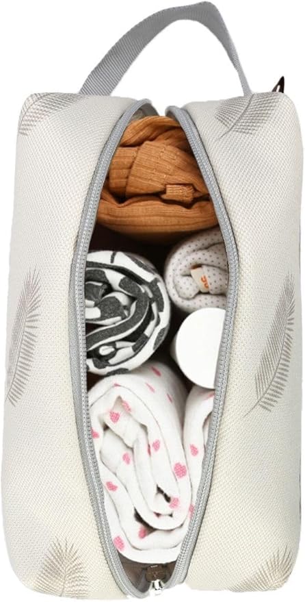 HAMUR HOME Reusable Wet Dry Bag – Water-Repellent Travel Organizer with Protective Inner Lining for Baby Diapers, Swimwear, Gym Clothes, or Toiletries, Melis Wet Dry Bag
