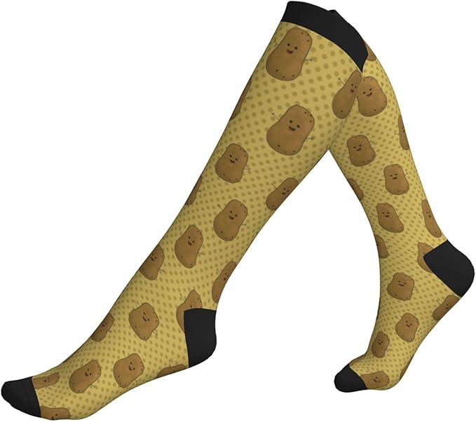Compression Socks Knee High Circulation Support Socks For Women Men Athletic Running Work Hiking Cycling Travel
