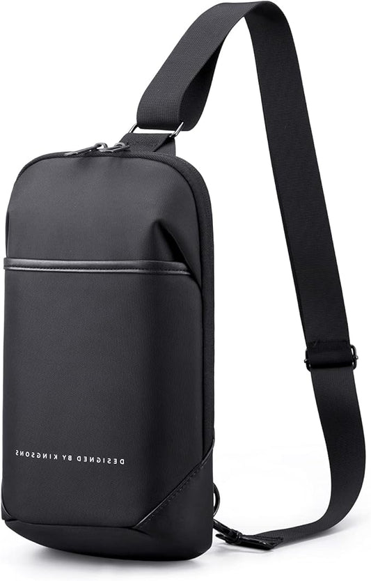 Kingsons Small Crossbody Bag Sling Bag for Men Women Waterproof Chest Pack with Anti Theft Pocket, Casual Daily Daypack Shoulder Bag for Running Travel Cycling Hiking