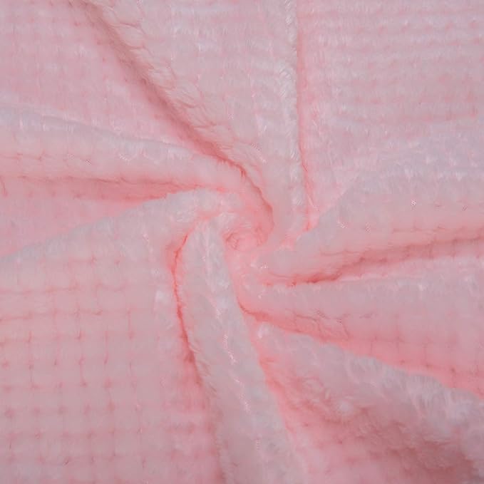 Fuzzy Throw Blanket, Plush Fleece Blankets for Adults, Toddler, Boys and Girls, Warm Soft Blankets and Throws for Bed, Couch, Sofa, Travel and Outdoor, Camping (40”×60”, Baby Pink)