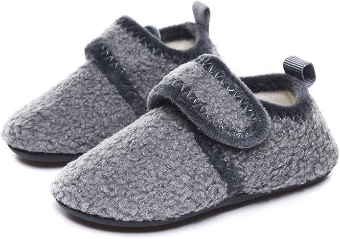 ditont Toddler Slippers Non-Slip Lightweight Comfortable Kids Indoor Grip House Home Shoes for Boys Girl