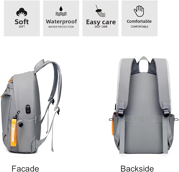 HC Premium Anti-Theft Backpack in Grey