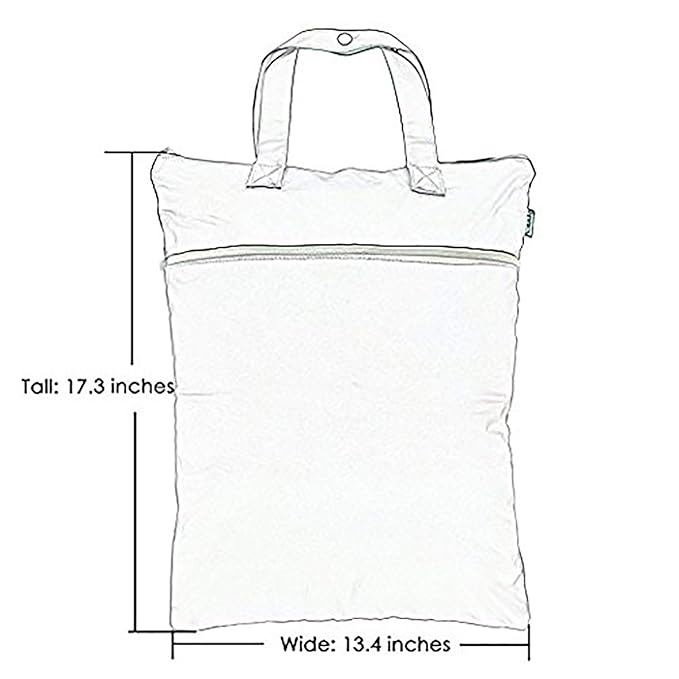 Teamoy Travel Hanging Wet Dry Bag Organizer (17.3 x 13.4 inches) with Two Compartments for Cloth Diaper, Laundry, Swimsuits and More, Easy to Hang Everywhere (M, Black Arrow)