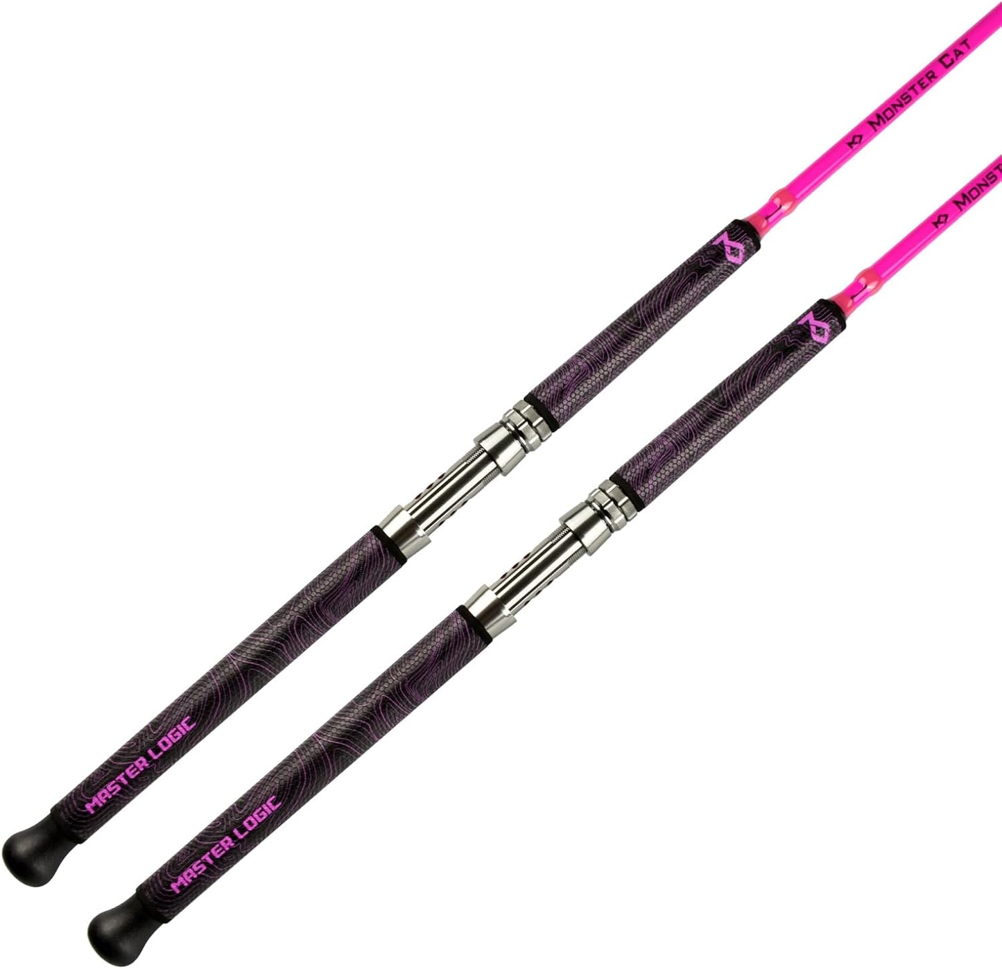 Monster Catfish Fishing Rod - 7' Medium Heavy, 1-Piece Glow in Dark Casting Rod, S-Glass & Carbon Graphite Blend, Durable EVA Foam Super Grip, Catfish Pole for Night Fishing