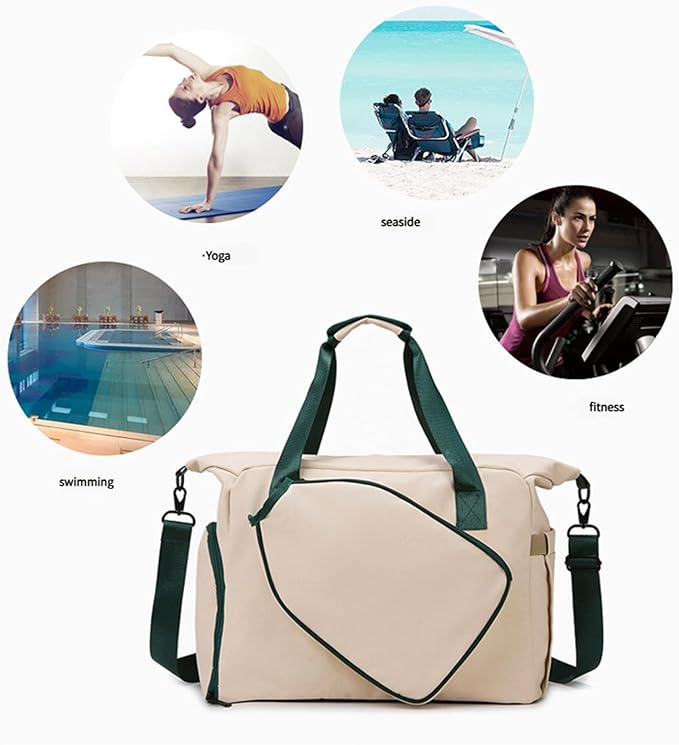 Functional Gym Duffle Bag Features Wet Dry Compartment and Separate Shoe Pocket Ergonomic Design Separate Wet/Dry