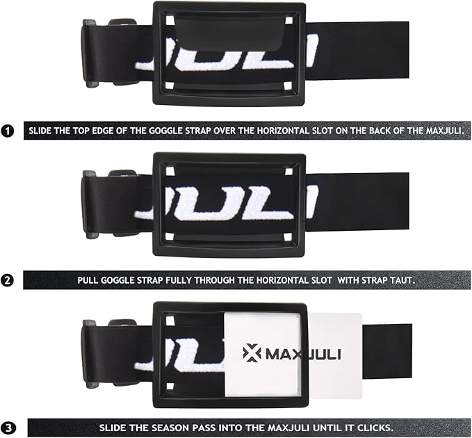 MAXJULI Ski Goggles Pass Holder 3013