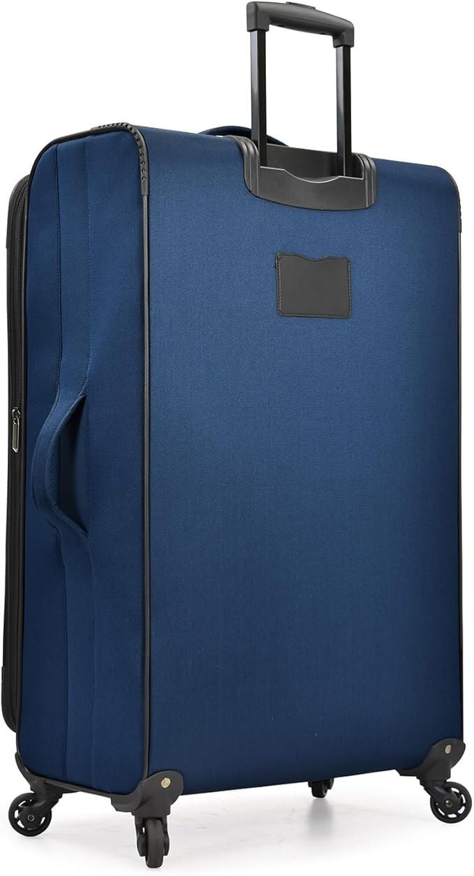 U.S. Traveler Aviron Bay Expandable Softside Luggage with Spinner Wheels, Navy, 2-Piece Set