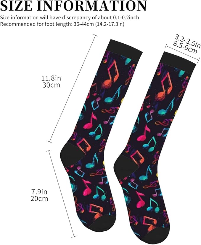 Compression Socks Knee High Circulation Support Socks For Women Men Athletic Running Work Hiking Cycling Travel