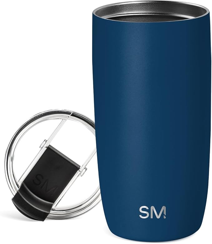 Simple Modern Travel Coffee Mug Tumbler with Flip Lid | Reusable Insulated Stainless Steel Cold Brew Iced Coffee Cup Thermos | Gifts for Women Men Him Her | Voyager Collection | 16oz | Slumberland