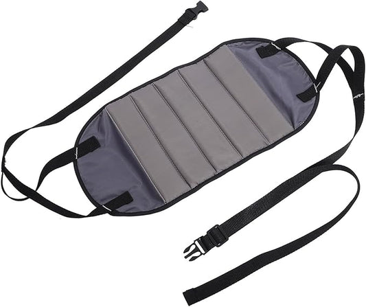 Alipis Airplane Foot Hammock Footrest with Plush Fabric Deep Gray Portable Hanging Foot Sling for Travel and Office Under-Desk Use Accessory