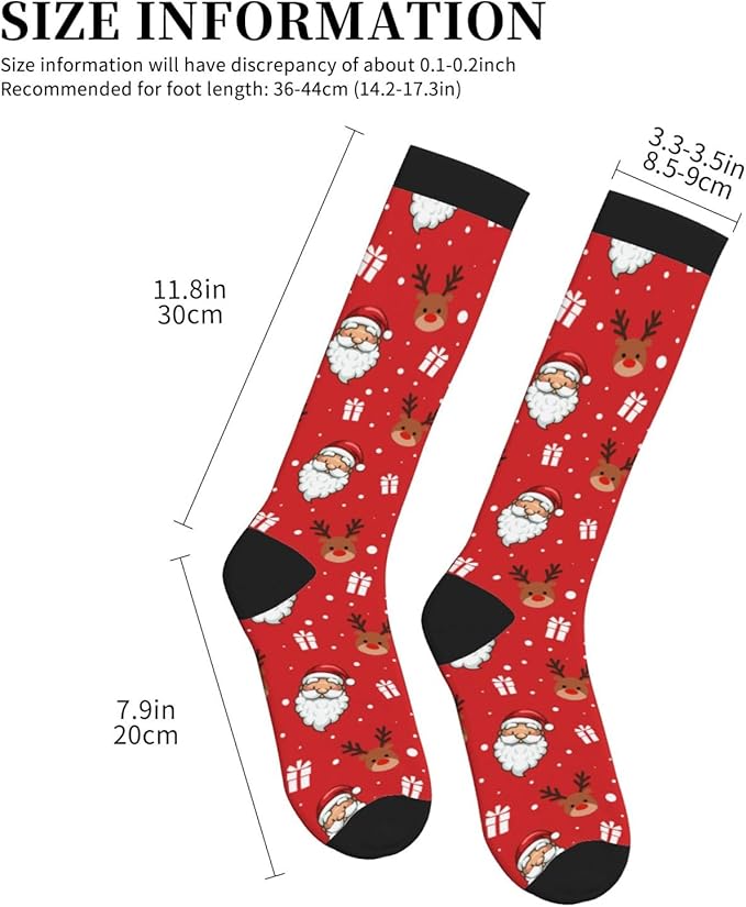 Compression Socks Knee High Circulation Support Socks For Women Men Athletic Running Work Hiking Cycling Travel