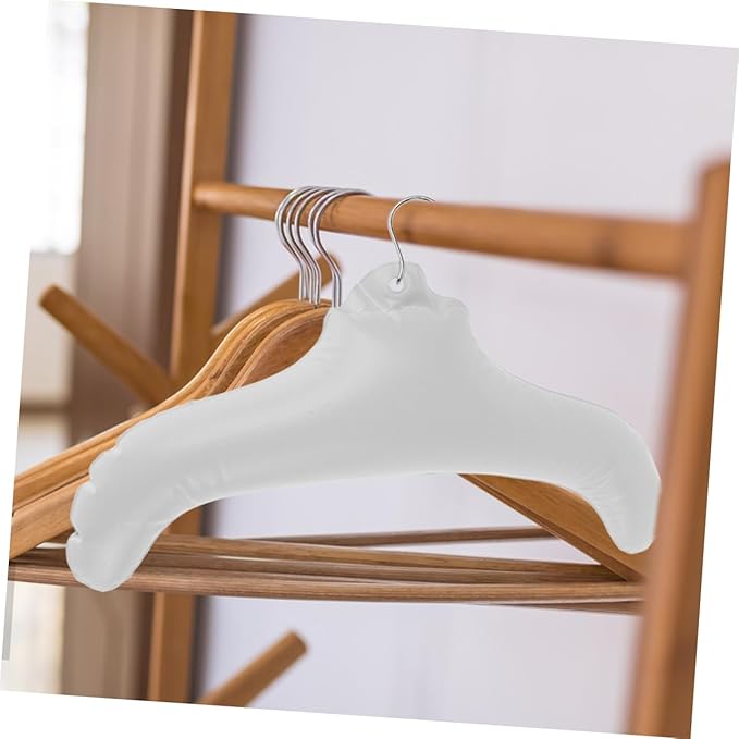 STOBAZA Inflatable Clothes Hanger Travel-Friendly Foldable Coat Holder for Storage and Drying Portable PVC Laundry Hanger for Camping and Outdoor Use