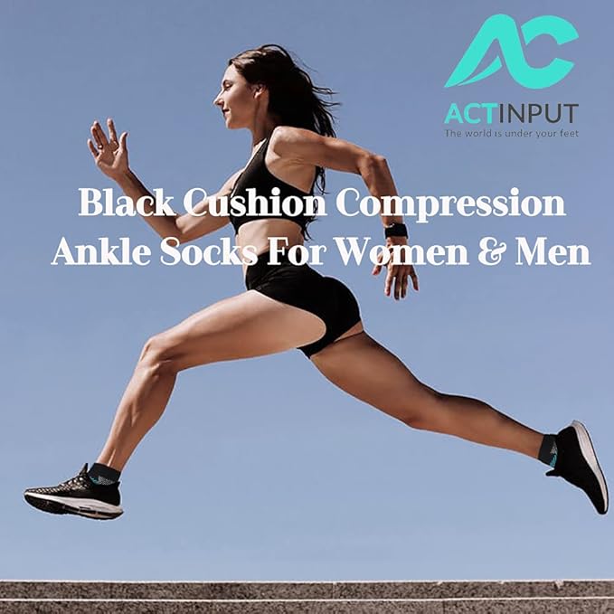 ACTINPUT Compression Socks Plantar Fasciitis for Women Men - 8-15 mmHg Best for Athletic,Support,Flight Travel,Nurses,Hiking