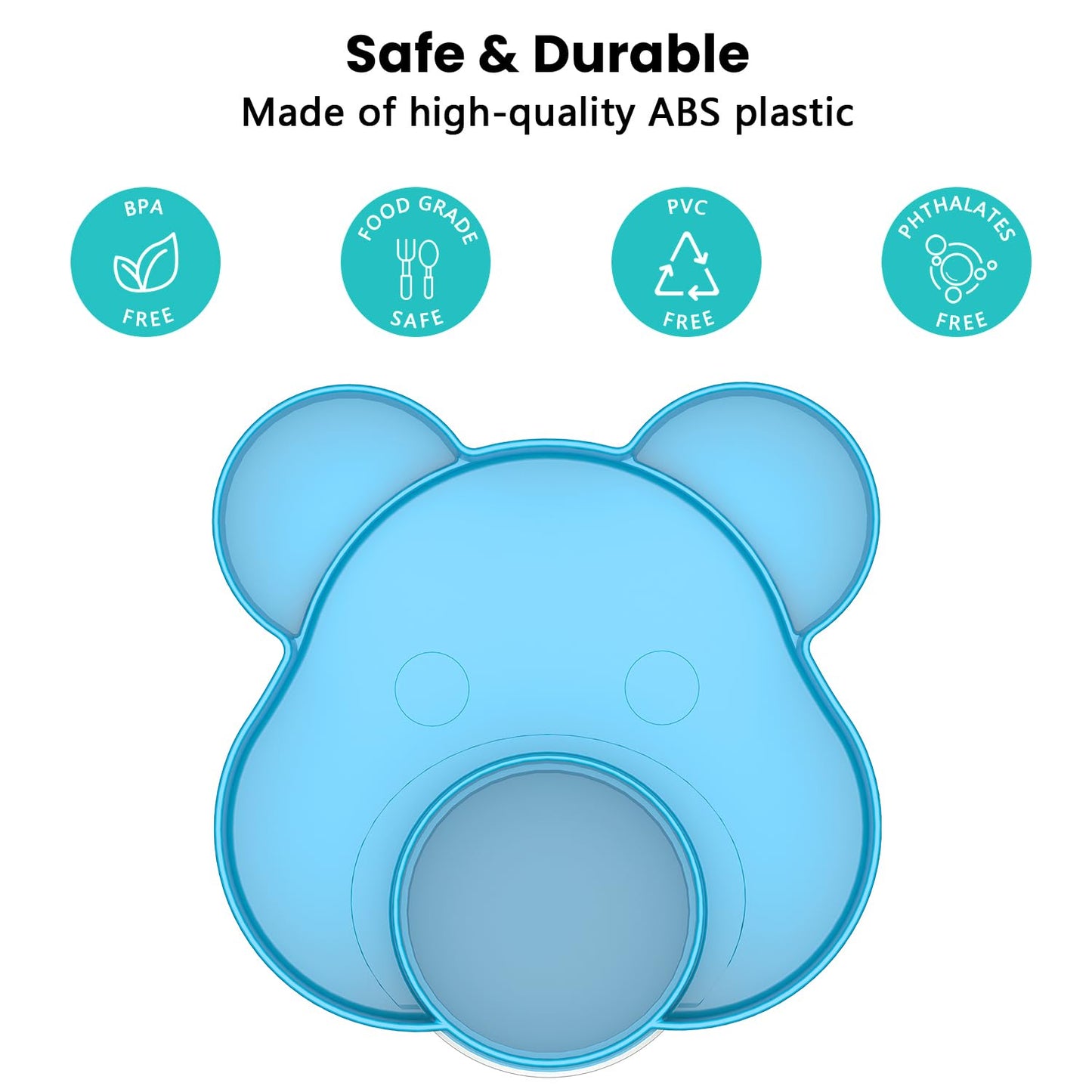 BlueOrigin Car Seat Snack Tray - Travel Tray for Kids Car Seat, Stroller, Booster and Anywhere with a Cup Holder, Toddler Road Trip Essentials Food Plate for Snacks, Toys, Entertainment (Blue)