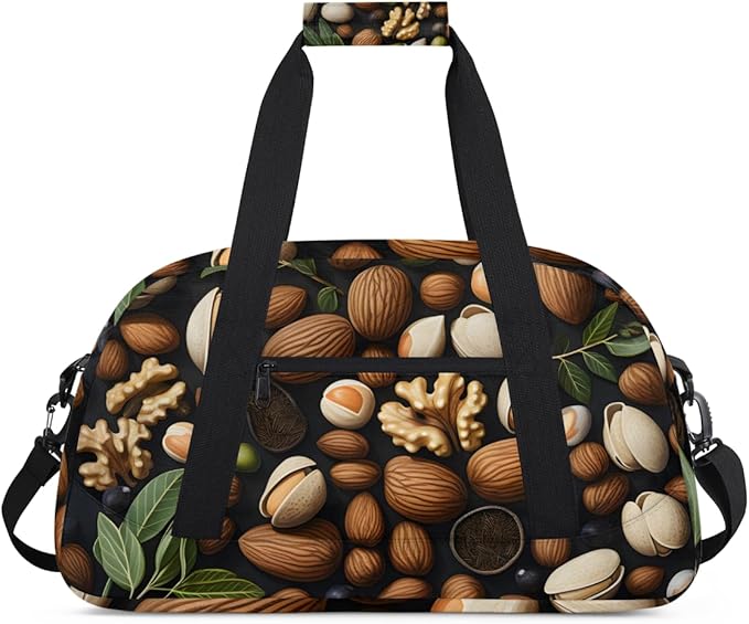 Nut Theme Kids-Duffel-Bags Gymnastics Dance Bag Carry-On Overnight Travel Gym Lightweight Dance Sports Bags For Girls Boys Kids，