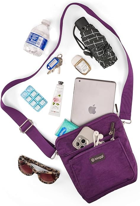 biaggi Flexmates Convertible Anti-Theft Crossbody Bag for Women | Lightweight On-The-Go Travel Organizer, RFID Blocking