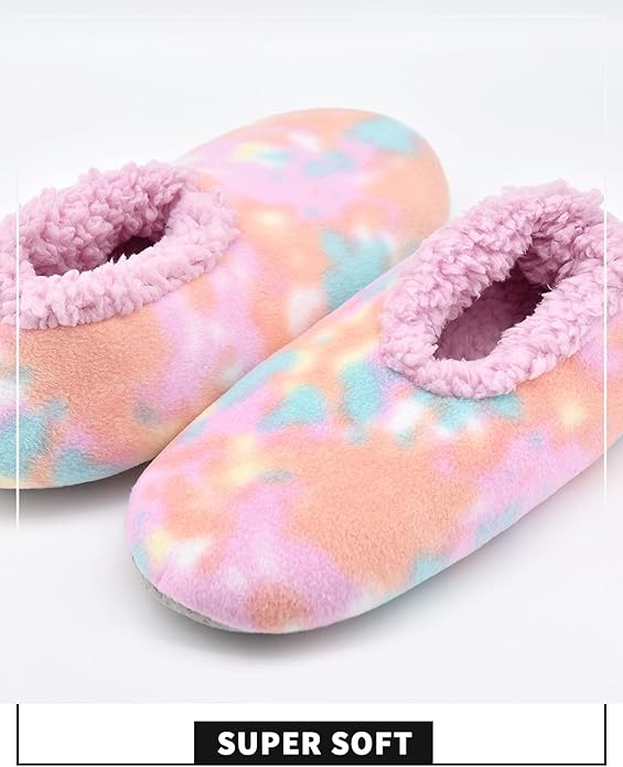 Panda Bros Slipper Socks for Women Grippers, Fuzzy Cozy Fleece Slipper Socks, Soft, Warm House Slippers