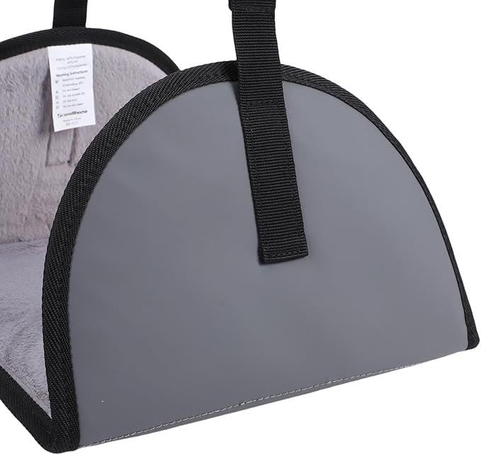 Keenso Airplane Foot Hammock, Nylon Adjustable Strap, Portable Desk Foot Rest, Relax Your Feet During Travel or Work (Gray)