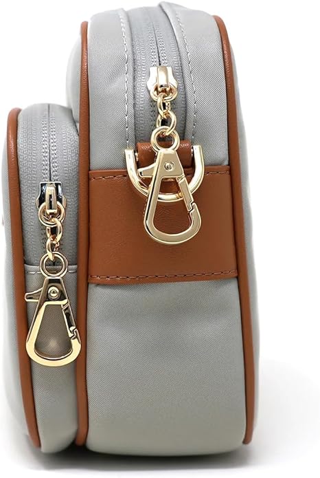 Womens Anti-Theft Water-Proof Travel Crossbody Bag with Slash-Resistant Faux Leather & Locking Clasps Strap