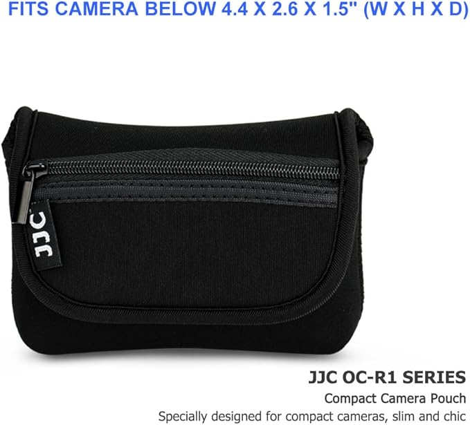 JJC Compact Camera Case Travel Pouch Sleeve for Canon G7X G9X G5X SX740 SX620 Sony ZV-1 II ZV1 ZV-1F ZV1F RX100 VII VI VA IV Olympus TG-7 TG-6 TG-5 TG-4 Fuji XP140 XP130 XP90 Ricoh GR IV III II & More