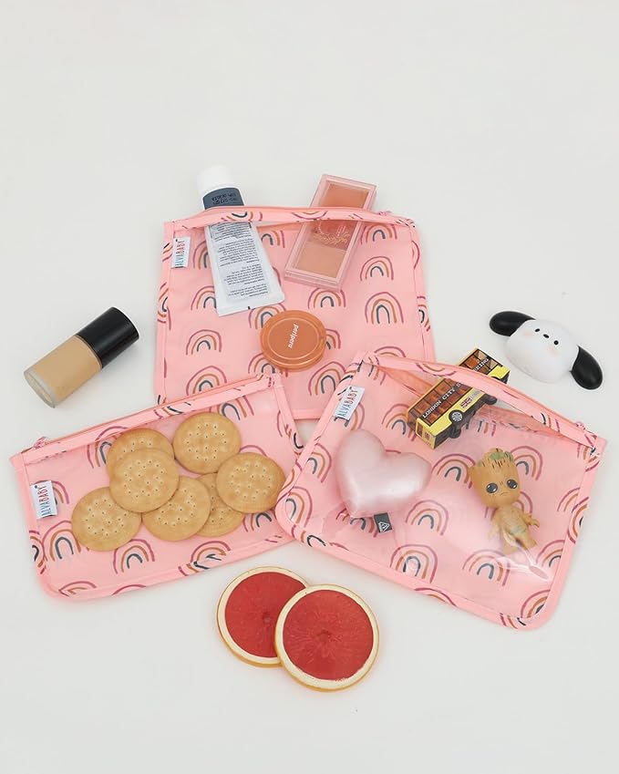 ALVA Diaper Bag Pouches | 3pcs Mess-Proof Travel Toiletry | TSA Approved Toiletry Bag | Cosmetic Makeup Bag Diaper Organizer for Baby and Mom Essentials
