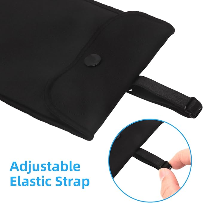 Bra Wallet Women Travel with Adjustable Elastic strap and Lanyard, Perfect Hidden Secret Pocket Protect Your Passport Credit Cards Valuables (Large Black)