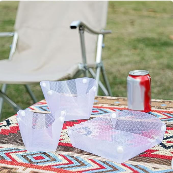 Collapsible Bowl Set of 4,Portable Camping Tableware,Snapfold Plastic Bowls,Food Grade Material Free Folding Bowl for Outdoor Camping Hiking Family Picnic Gatherings Business.