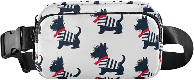 Kawaii Schnauzer Dog Fanny Pack for Women Men Water Resistant Fashion Waist Packs with Adjustable Strap Belt Bag for Travel Workout Jogging Hiking 21219257
