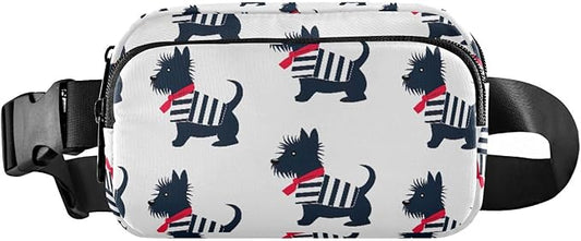 Kawaii Schnauzer Dog Fanny Pack for Women Men Water Resistant Fashion Waist Packs with Adjustable Strap Belt Bag for Travel Workout Jogging Hiking 21219257
