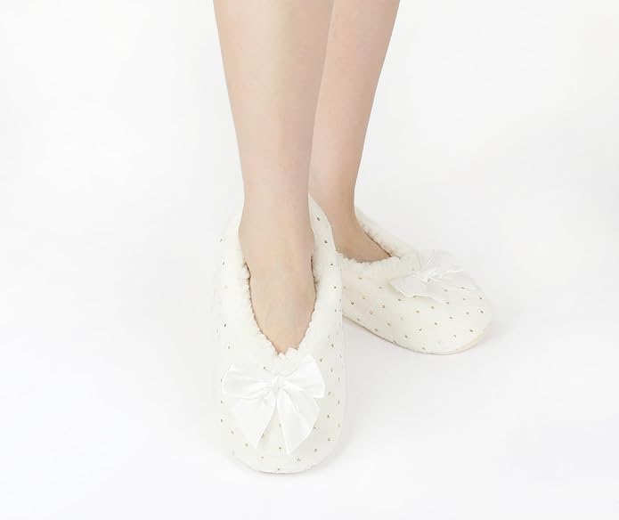 Panda Bros Slipper Socks for Women Grippers, Fuzzy Cozy Fleece Slipper Socks, Soft, Warm House Slippers