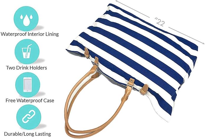Keho Waterproof Beach Bag with Pockets For Women (Sandproof)