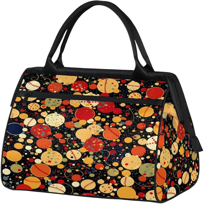Colored Circles Overnight Weekender Bag for Women Men Travel Duffel Bags Waterproof Luggage Carry on Sports Yoga Gym Bag