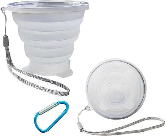 Collapsible Cups-Silicone Foldable Expandable Folding Drinking Cup-Reusable Portable MugsCup Lightweight-Cup For Travel, Camping, Hiking, Holiday Vacation, Outdoor Sports