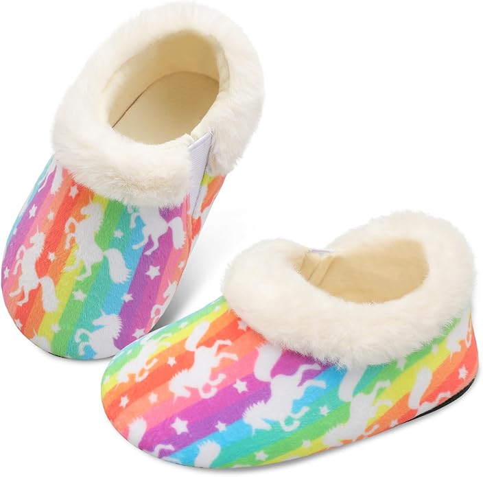 Centipede Demon Toddler Slippers for Boys Girls Slip on Kids Baby Toddlers House Shoes Lightweight Barefoot Furry Sock Shoes Indoor Outdoor Warm Walking Shoes