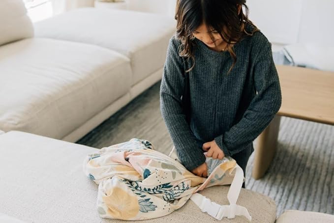 Beddy's Little Roamer Blanket - Travel Blanket for Toddlers & Kids - Packable with Carrying Bag - Lightweight & Cozy - Machine Washable - Take Flight Design