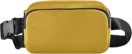 Fanny Pack for Women Men Water Resistant Fashion Waist Packs with Adjustable Strap Belt Bag for Travel Workout Jogging Hiking Goldenrod