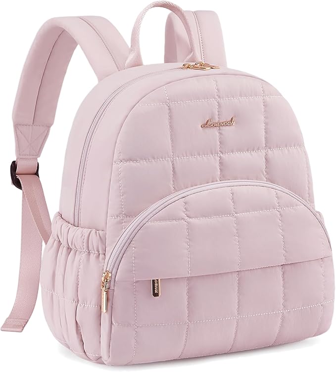 LOVEVOOK Small Backpack Purse for Women, Mini Puffer Backpack with Anti-theft Pocket, Lightweight Quilted Casual Daypack for Daily Work & Travel