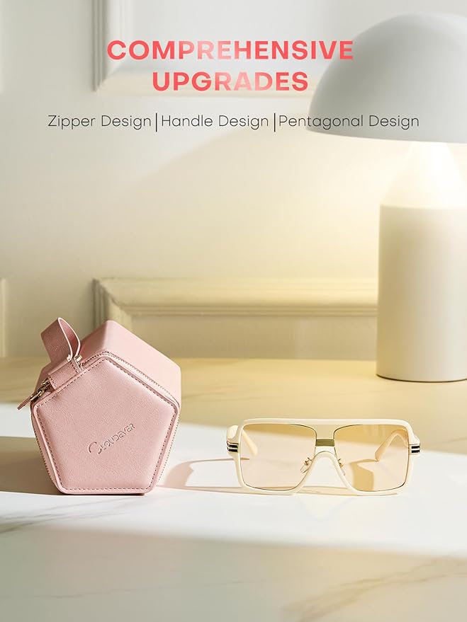 Sunglasses Travel Case Organizer Hangable for Men Women, Eyeglasses Foldable Storage Organizer